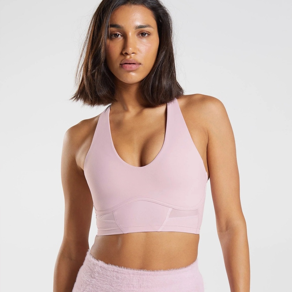 Gymshark Whitney Simmons Longline Sports Bra - Pressed Petal Pink